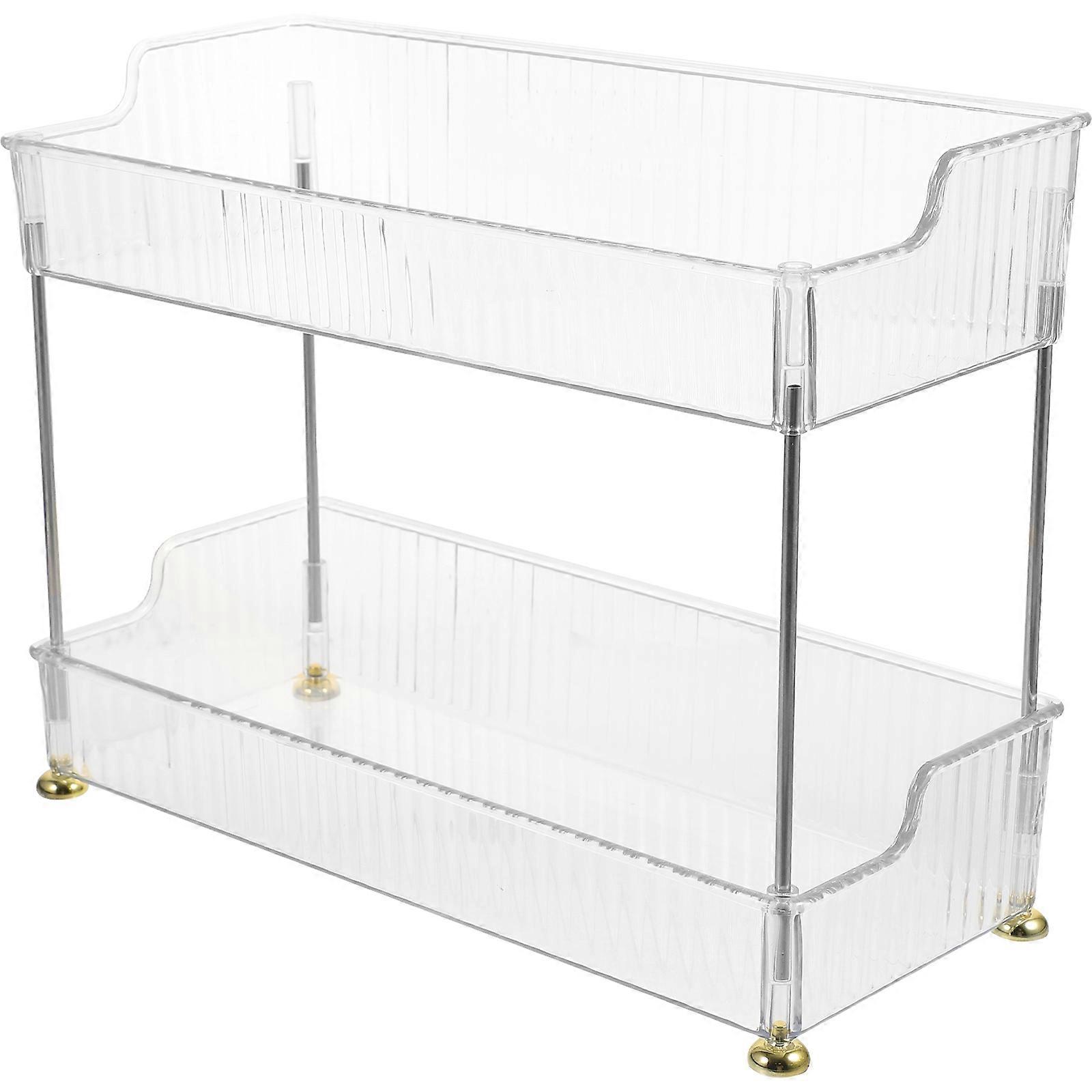 Dressing Table Organizer Desktop Storage Rack Household Users Rectangular 28.50X21.50X12.00CM Storage 1Set