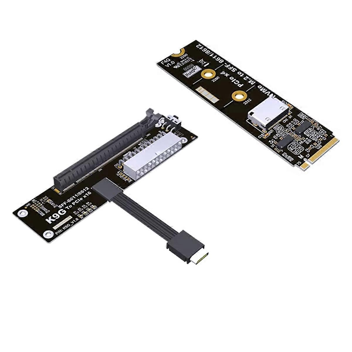 M.2 NVMe to PCIe X16 Graphics Expansion Dock SFF-8611 M.2 External Graphic Dock 128 Gbps EGPU Adapt