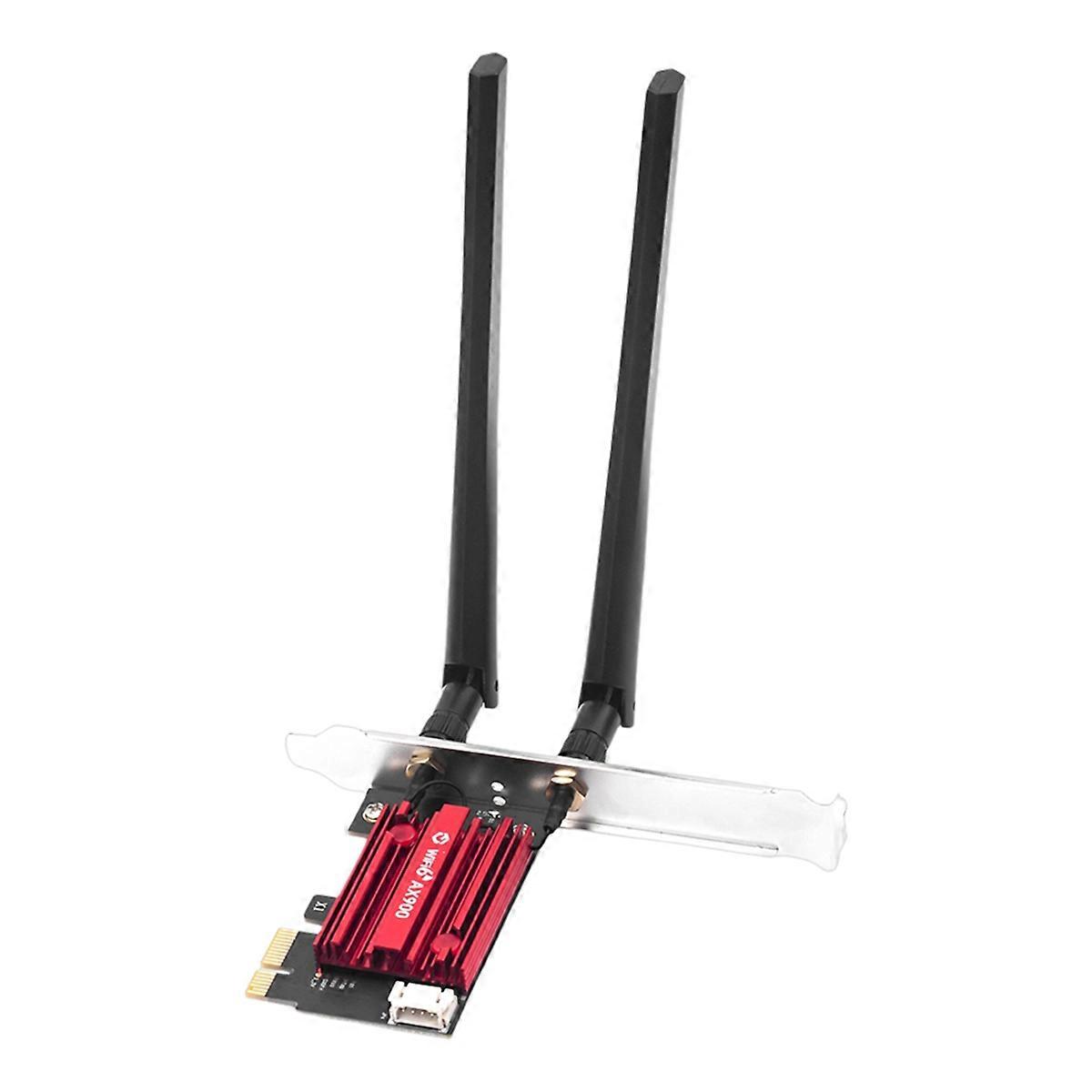WiFi 6 PCIe AX900 Network Card Bluetooth 5.4 Dual-Band 2.4G/5.8GHz External Antennas Gaming/PC Adapt