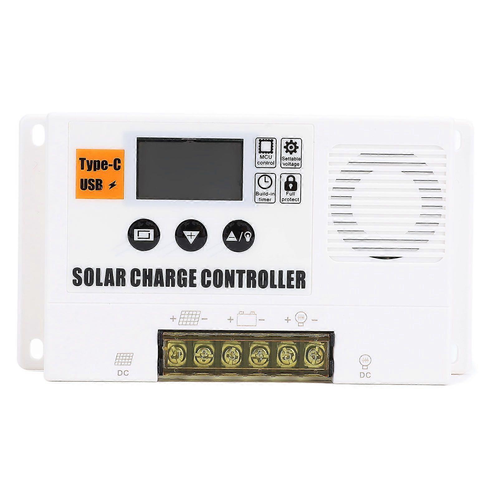 Solar Charge Controller PWM 12V 24V Automatic Adaptation Solar Panel Regulator for Off Grid Systems 10A