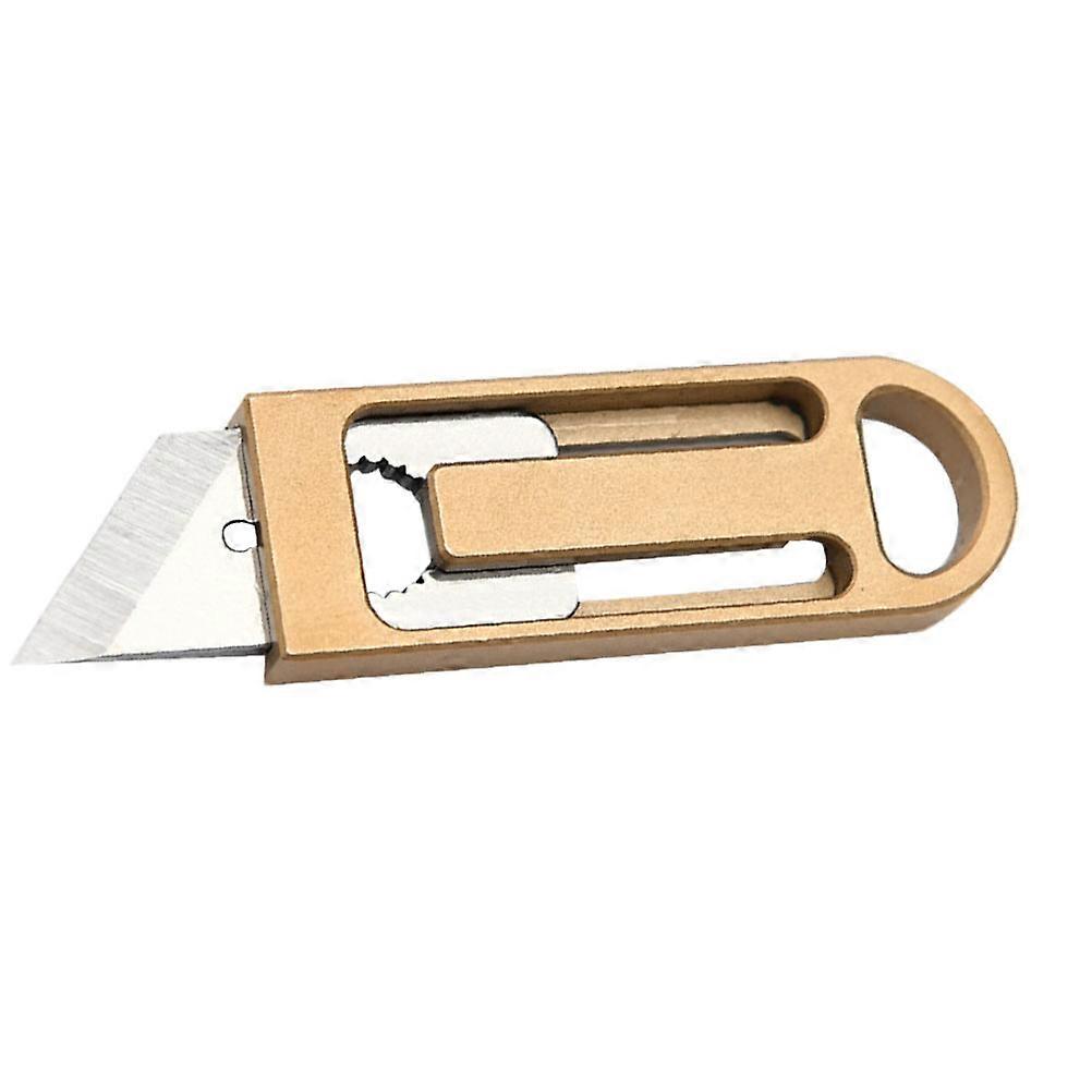 Mini Brass Cutter Outdoor Pocket Multi-Function Key Chain for Camping 1Pcs
