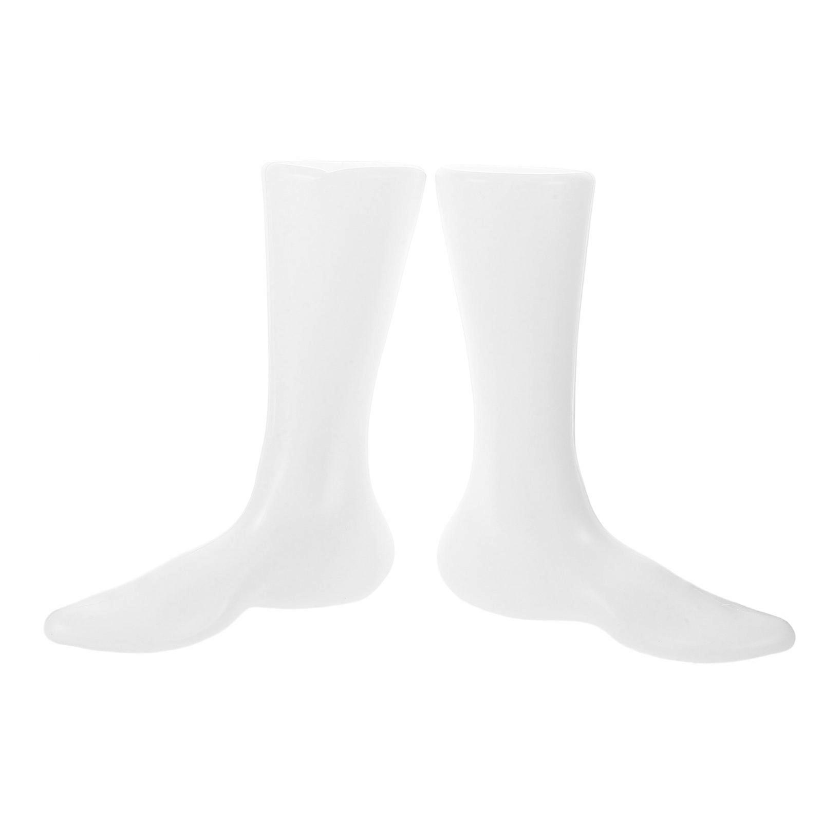 Plastic Sock Display Foot Mannequin for Holding Use 4Pcs White Model