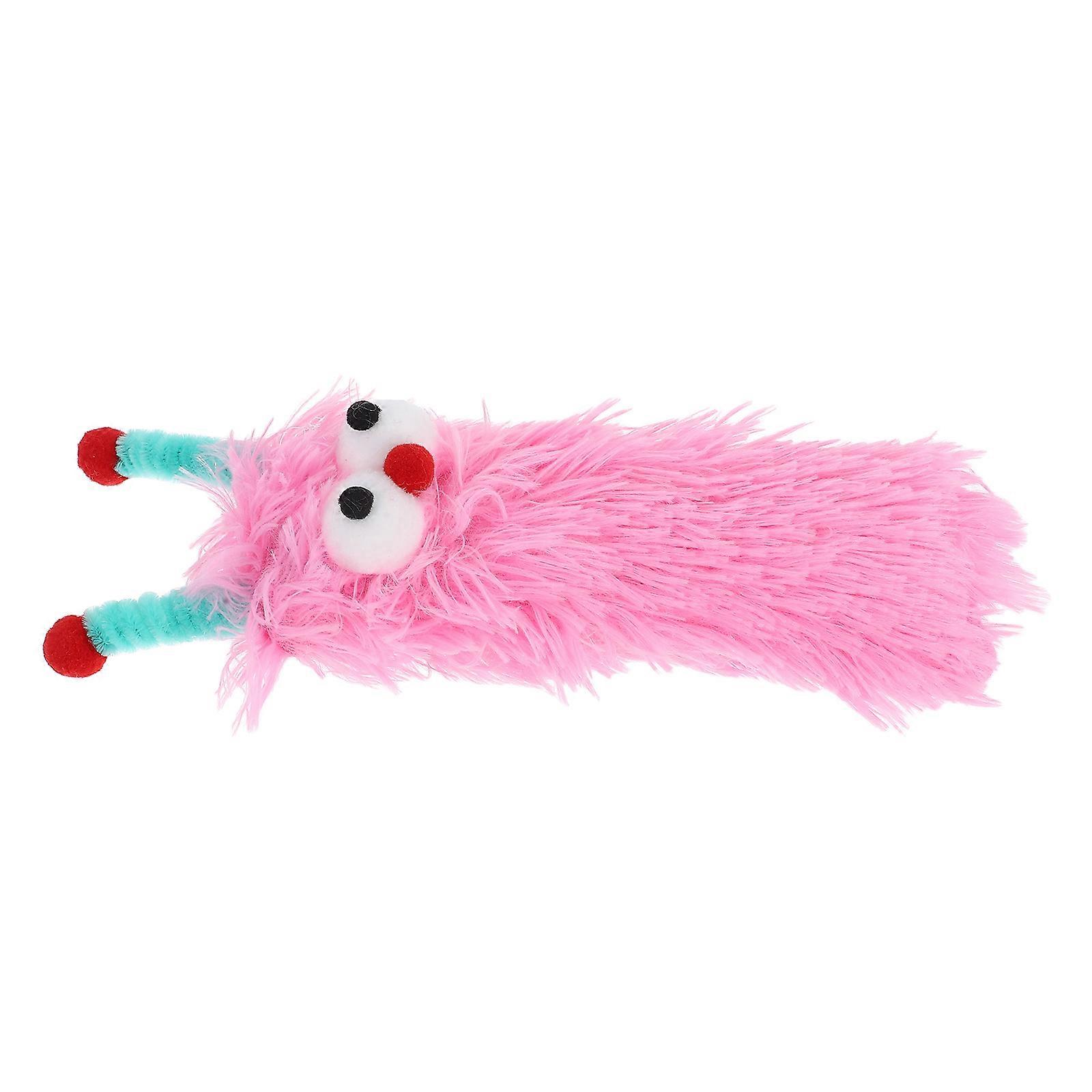 Catnip Filled Caterpillar Plush Pillow Toy for Cats 4Pcs Indoor Fun