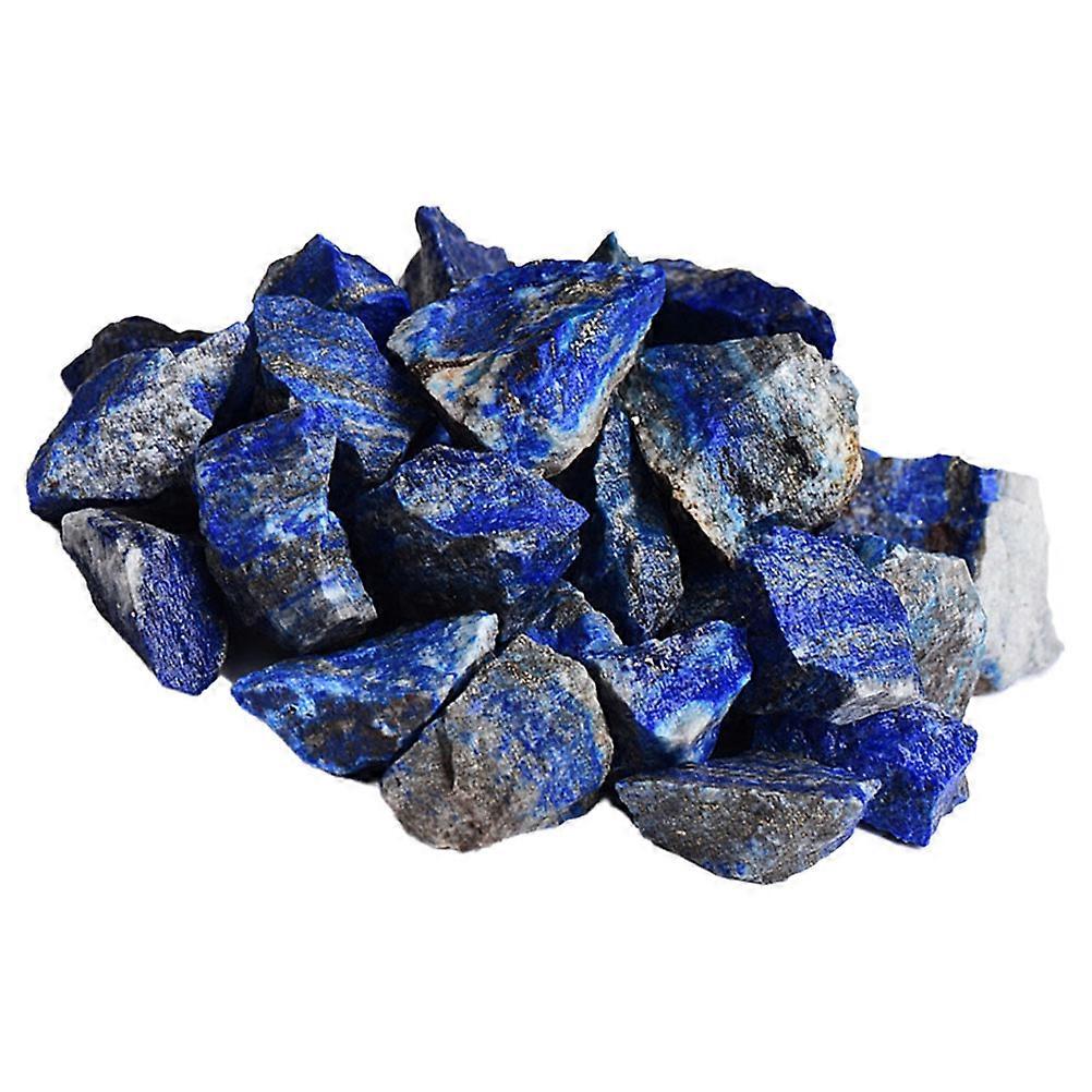 3Pcs Blue Amethyst Gemstone Block for Decorative Use on Desk