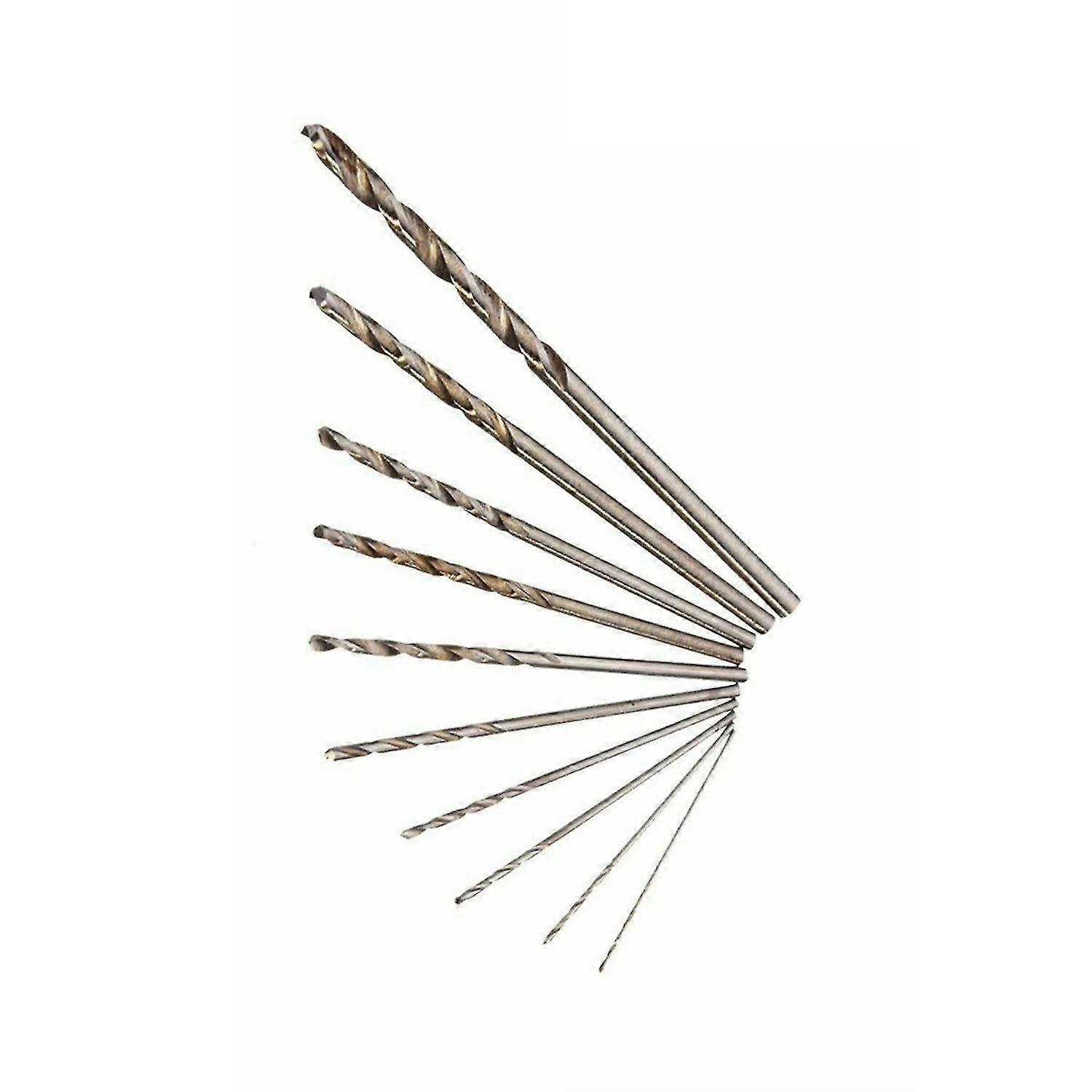 10Pcs/Set Twist Drill Bits Small High Toughness Good Efficiency Assorted Twist Drilling Bit Kit for