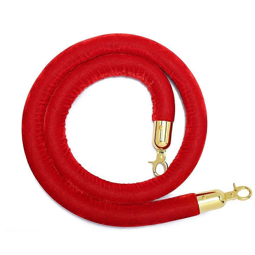 Velvet Stanchion Rope 2 Pack, 25 Ft, VIP Queue Barrier, Crowd Management Cord For Events