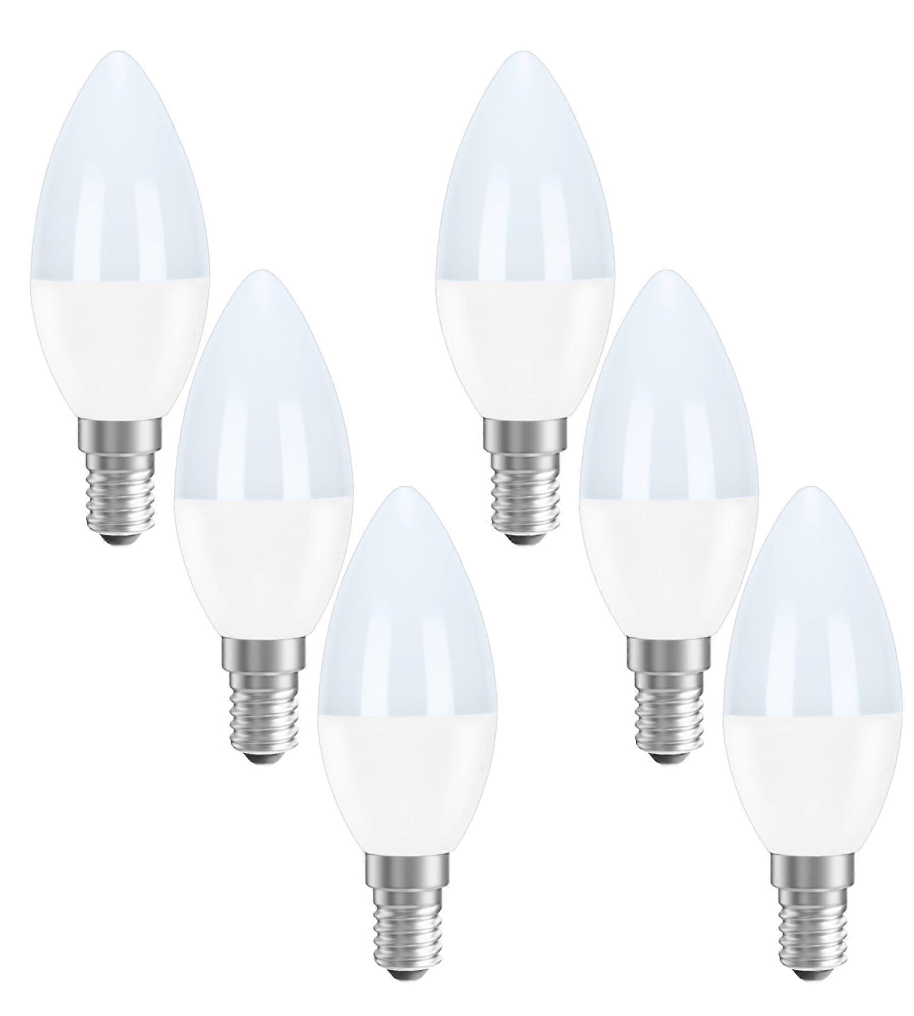 SES E14 Led Light Bulb Warm White 3000K, 5W 470 Lumen, 40W Equivalent, Small Edison Screw, Energy Saving, Pack of 6
