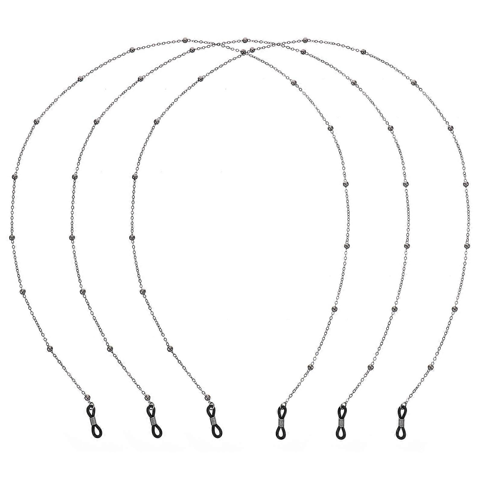 Hanging Neck Spectacles Chain Copper Beaded Chain for Outdoor with 6Pcs