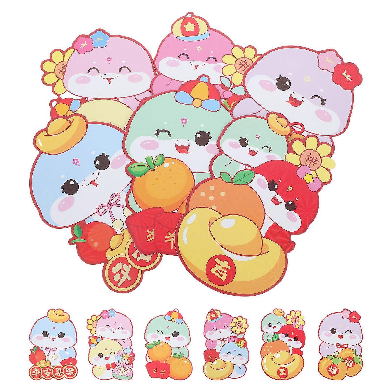 Lunar New Year 2025 Red Pocket Assorted Color 120 Pcs Ideal For Children And Families Large Capacity For Cash Notes