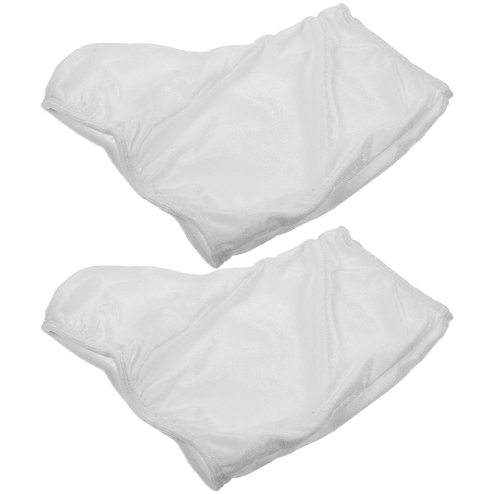 White 4Pcs Elastic Skate Shoe Covers Anti-scratch Protection for Hockey Skates in Ice Skating Environment