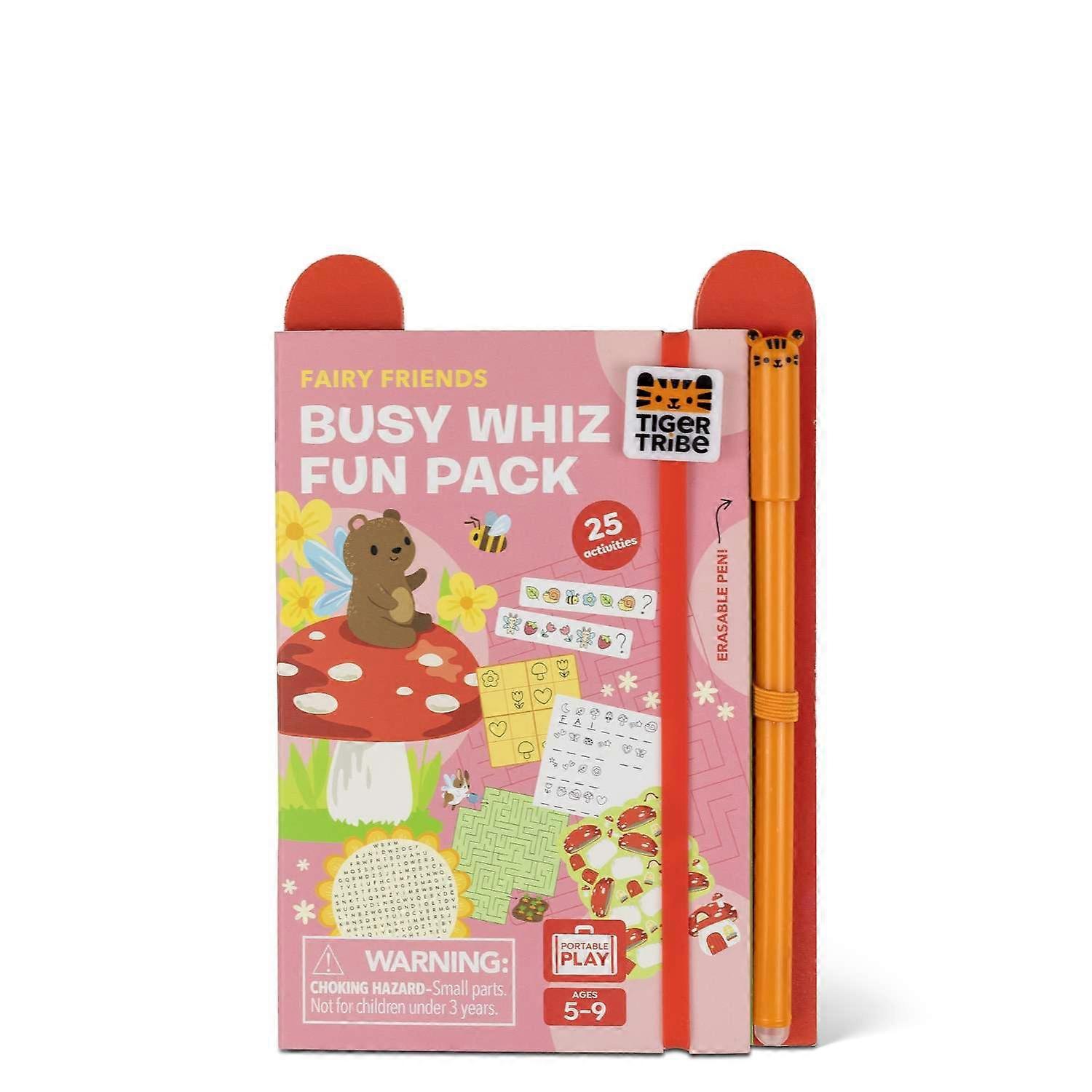 Tiger Tribe Busy Whiz Fairy Friends Fun Pack- Kids' Travel Puzzle Activity Book
