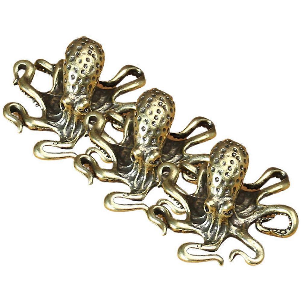 Brass Octopus Decoration for Tea Table 9Pcs Small Figurine Set