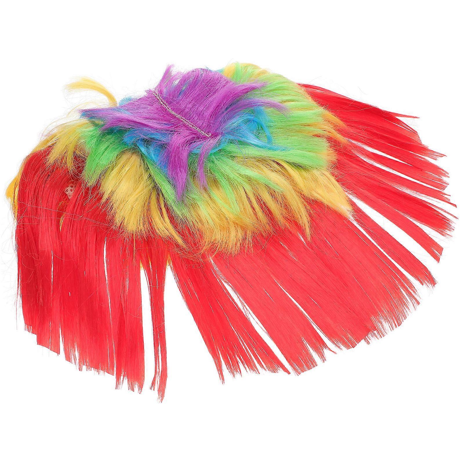 Mohawk Wig 3Pcs Hairstyle For Halloween Adults Accessory Multi