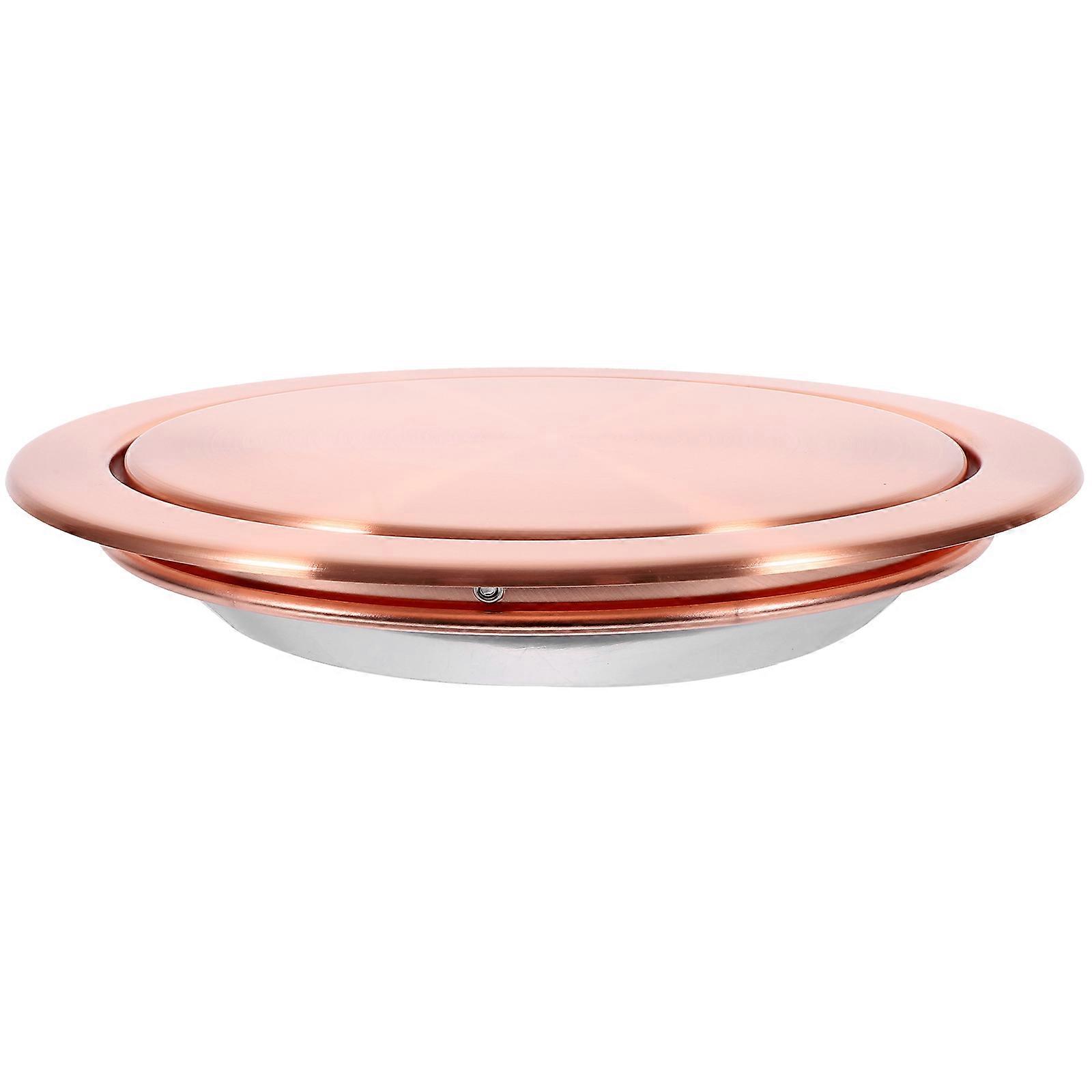Rose Gold Flap Trash Can Lid Embedded Type For Home Use Round 430 Stainless Steel Rust Resistant 2Pcs