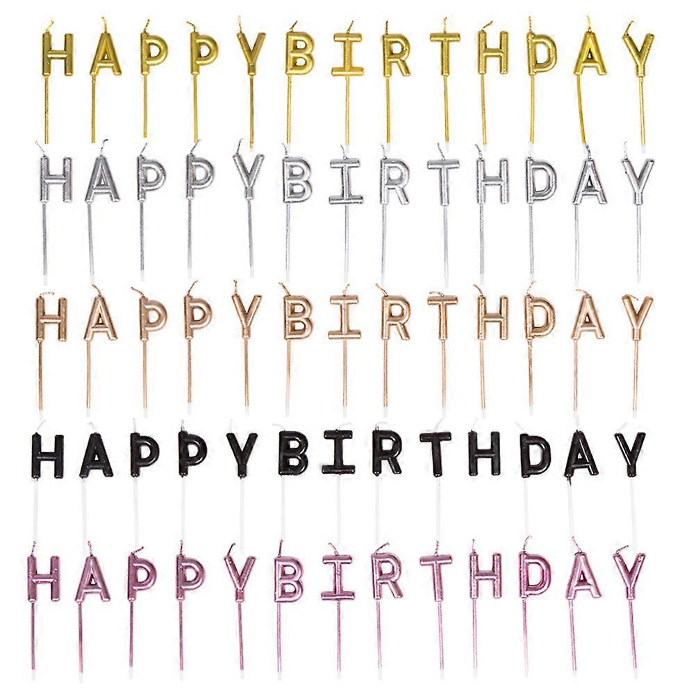 1 Set Of Golden Letter Cake Candles Ideal For Birthday Party Decorations With Approximate Dimensions Of 6.5x2x1cm