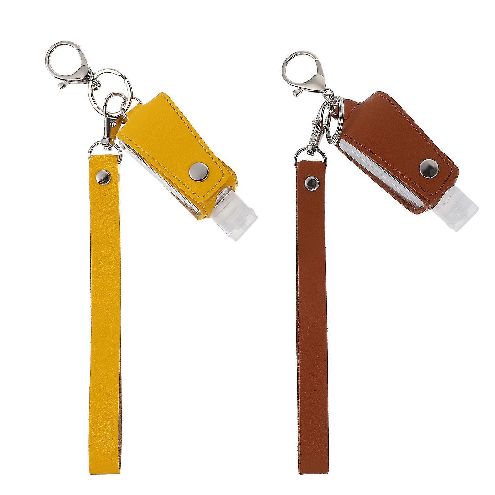 Refillable Travel Bottles For Outdoor Use Keychain Holder 30ML Leak-Proof Plastic Assorted Color 2Pcs