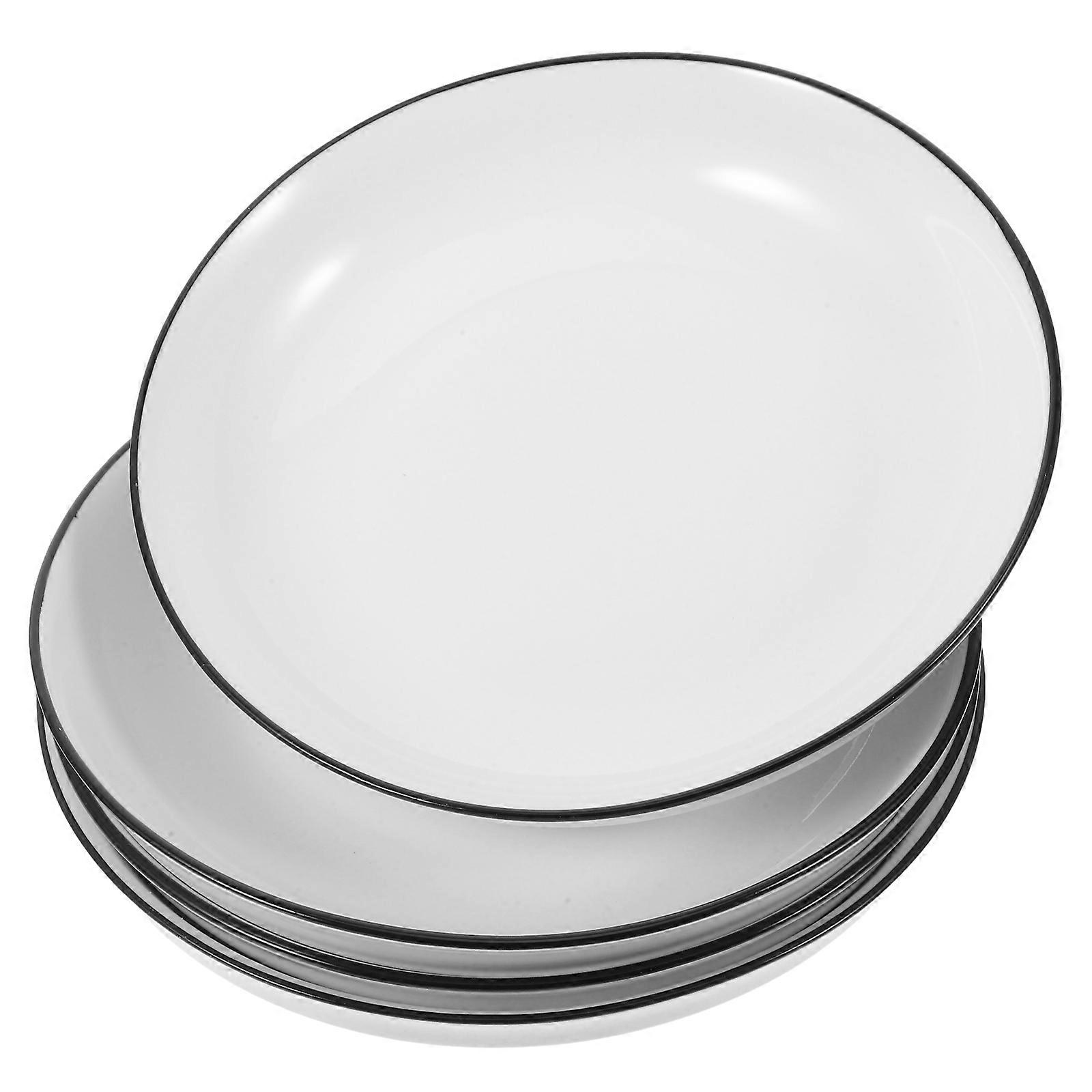 Porcelain Dinner Plates Ceramic Dessert Plates for Home Use 4Pcs Set