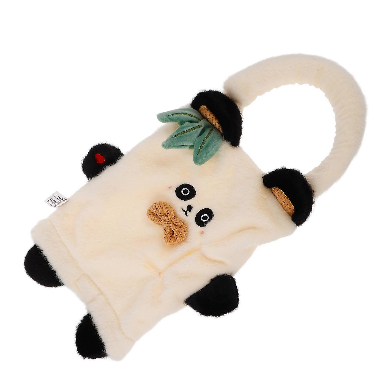 Hanging Tissue Holder Plush Panda Tissue Box Holder for Car 4Pcs