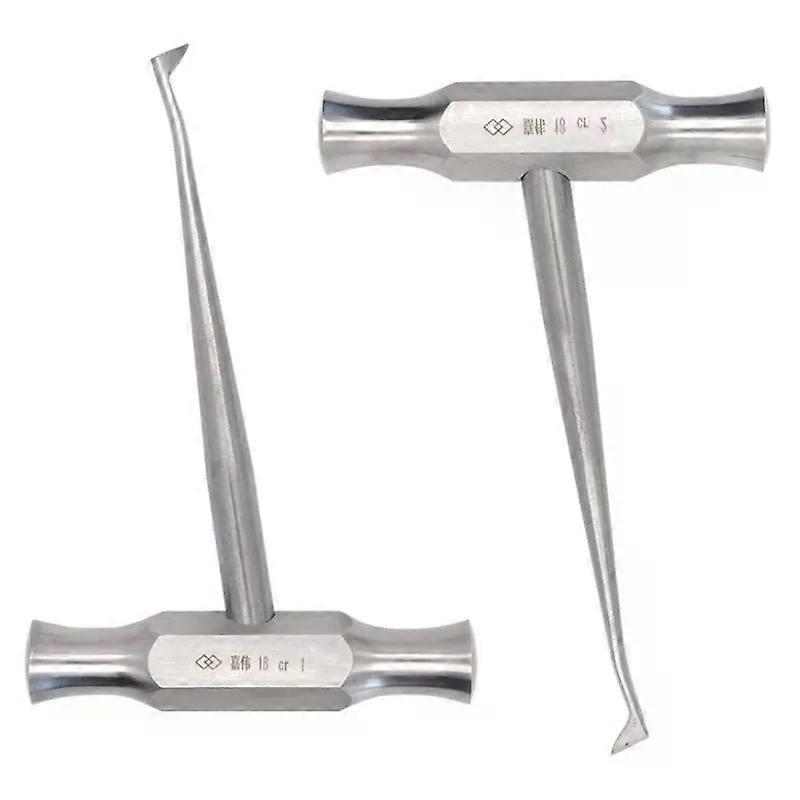 2Pcs Dental Elevator Stainless Steel Surgical Cryer Elevator Tooth Extraction Root Tip Luxating Forceps Winter Dentistry Tool