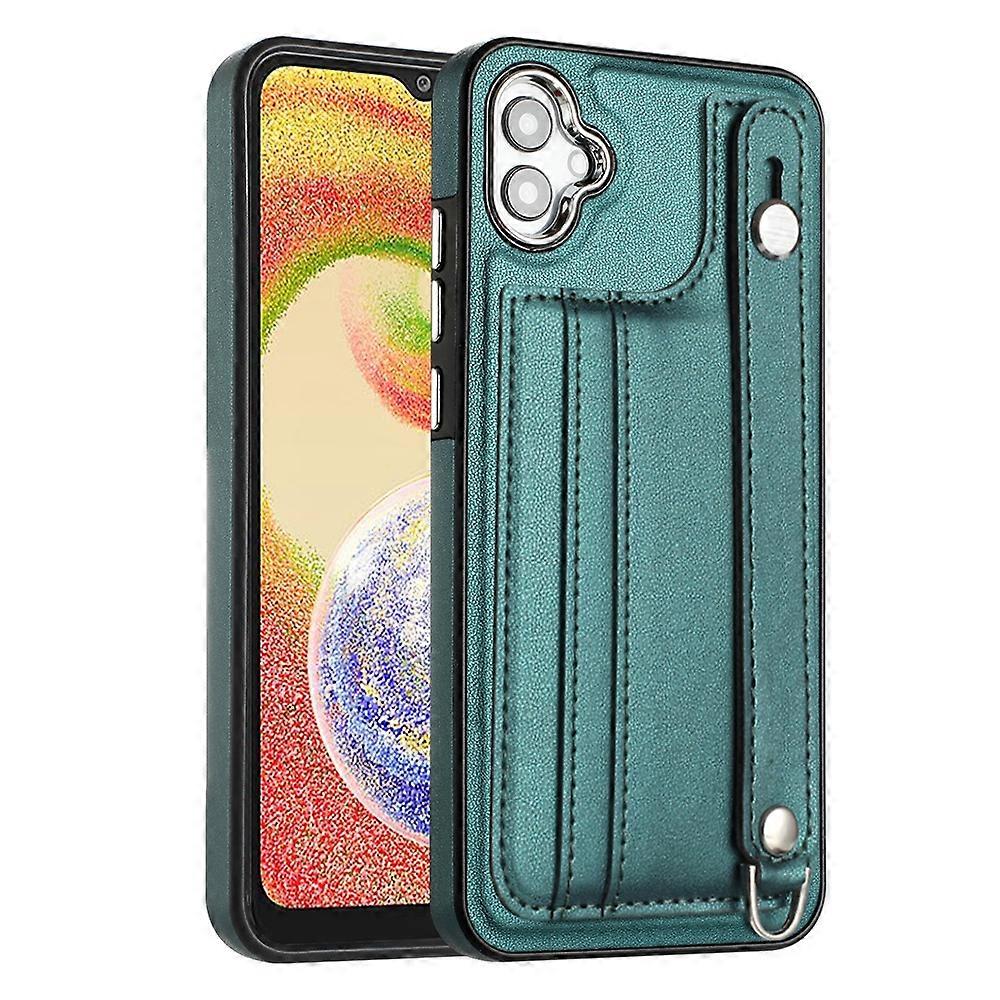 Shockproof Leather Phone Case with Wrist Strap