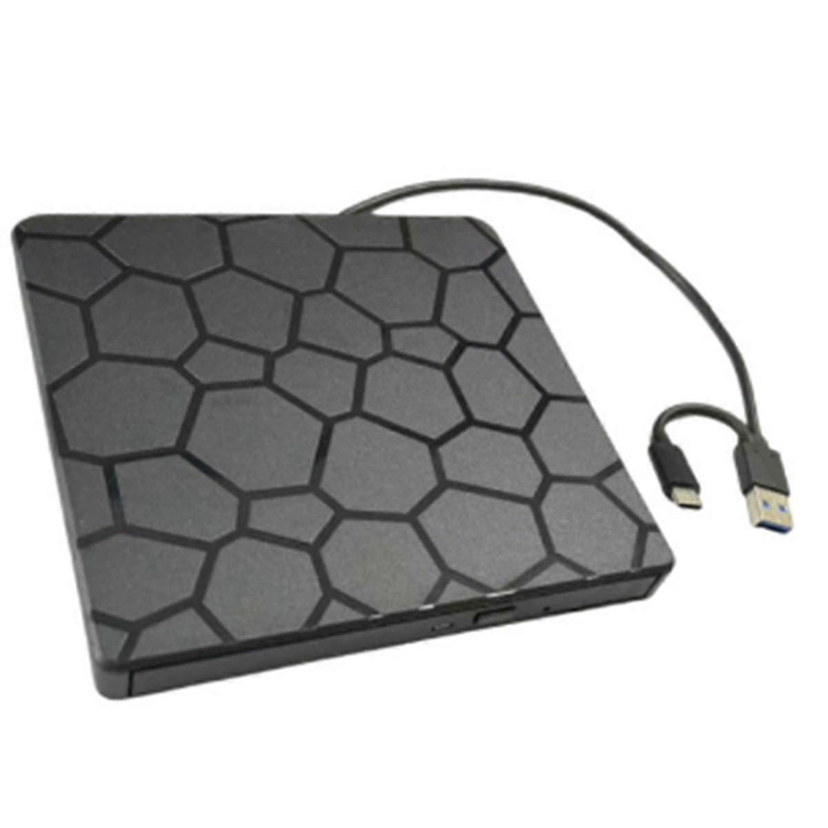 External DVD RW Drive USB 3.0 Type C 2 in 1 Interface for Laptop PC