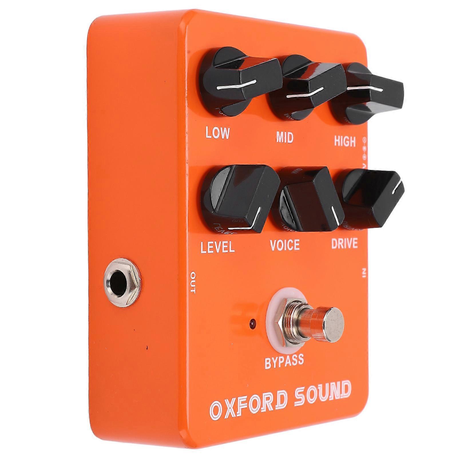 Orange Metal Amplifier Simulator Pedal with 6 Knobs for Electric Guitar