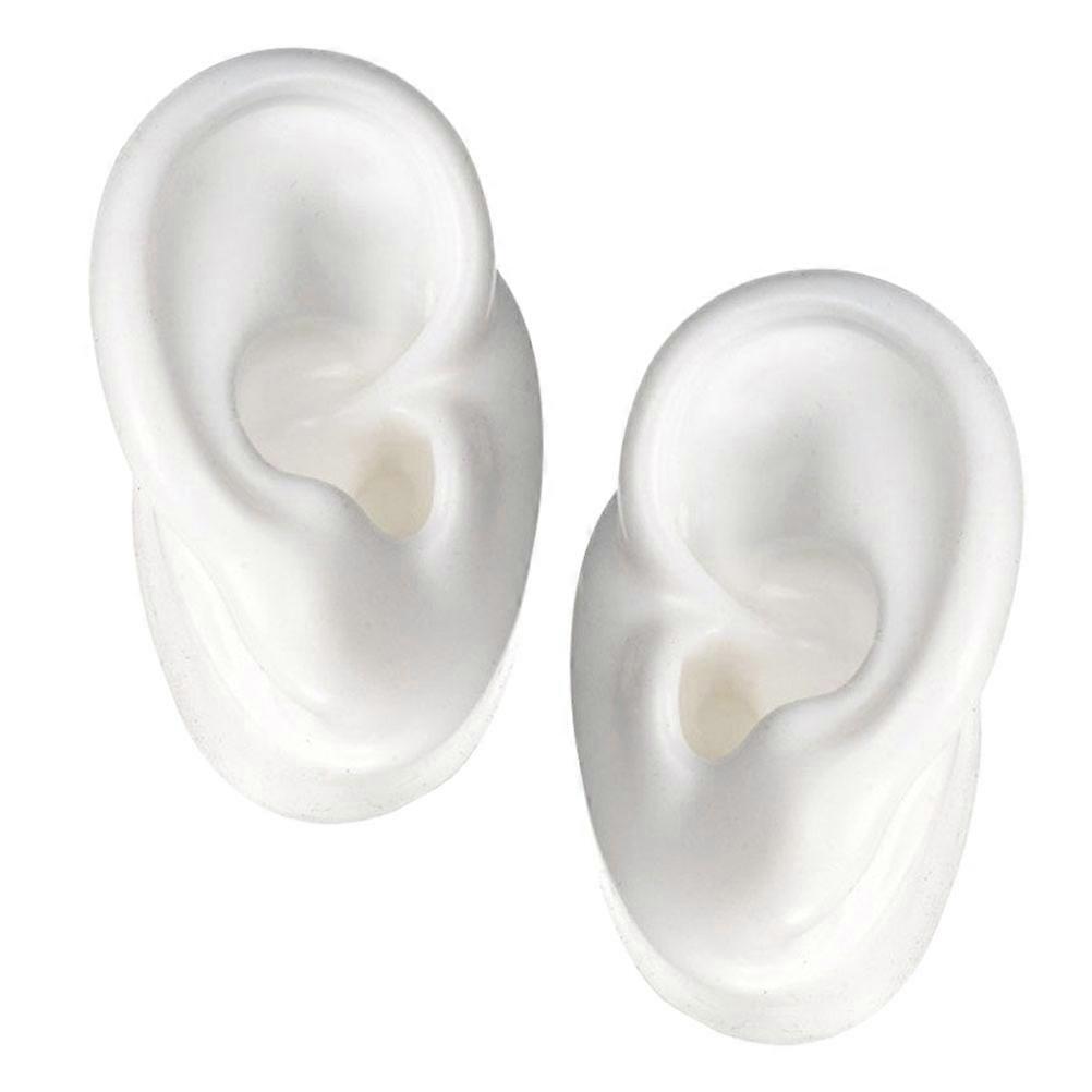 Silicone Ear Model Practice Tool for Ear Cleaning 3Pairs White Mold