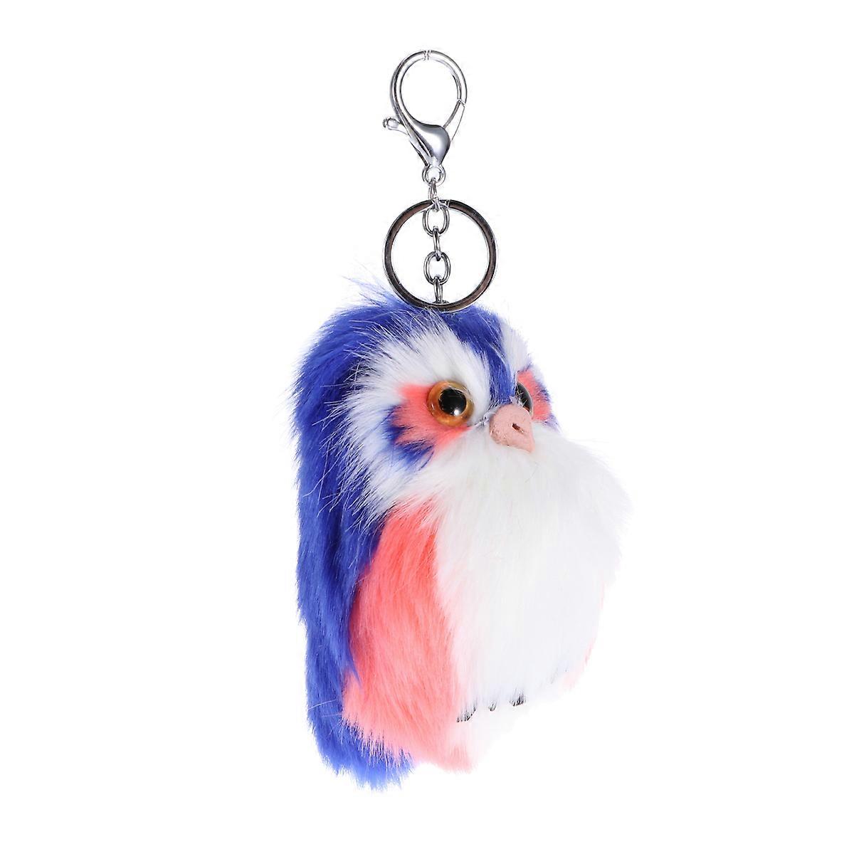 Pendant Keychain Plush Owl Key Ring for Hanging 3Pcs Collection