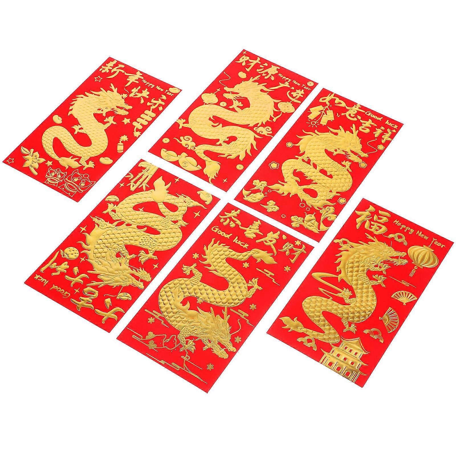 New Year Rede Envelope Rectangular Money Holder Red Paper for Special Occasions Blessing 30Pcs