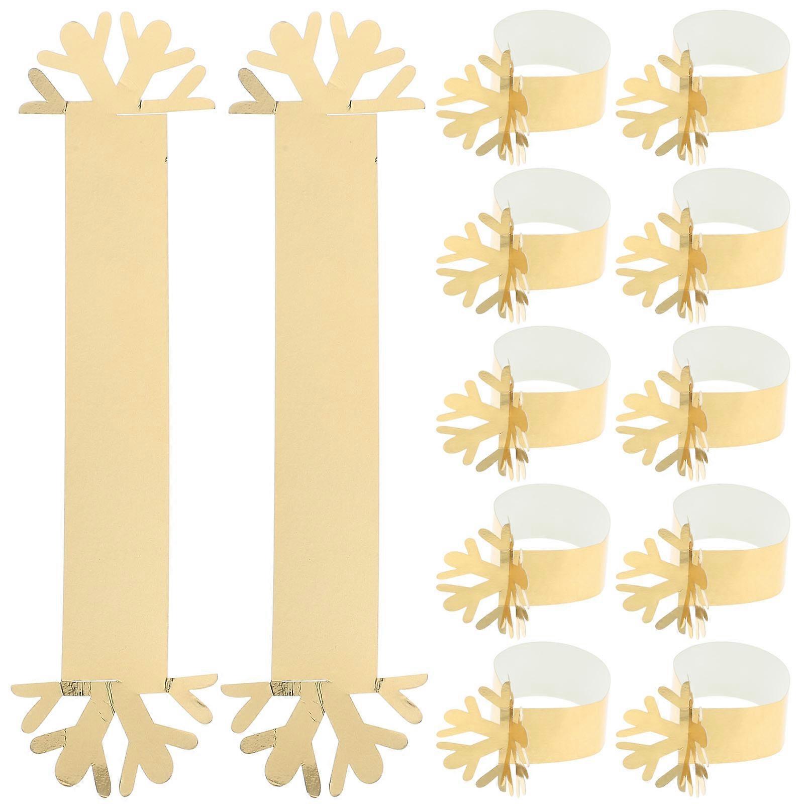 Napkin Buckles Christmas Snowflake Paper Design for Decor 150Pcs