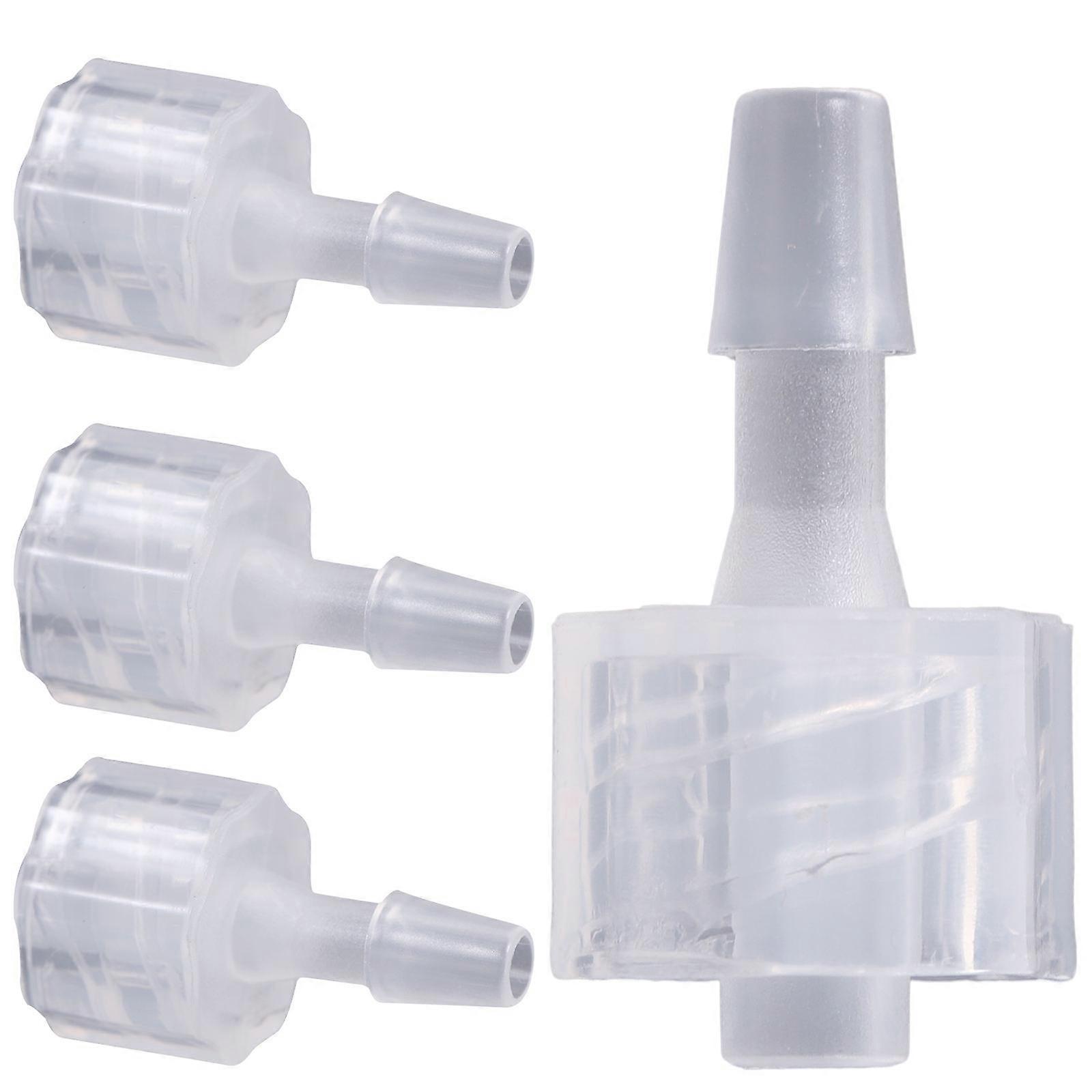 Plastic Pipe Connector Luer Lock Adapter Laboratory Biochemical Analysis Transparent Leak-Proof 8Pack