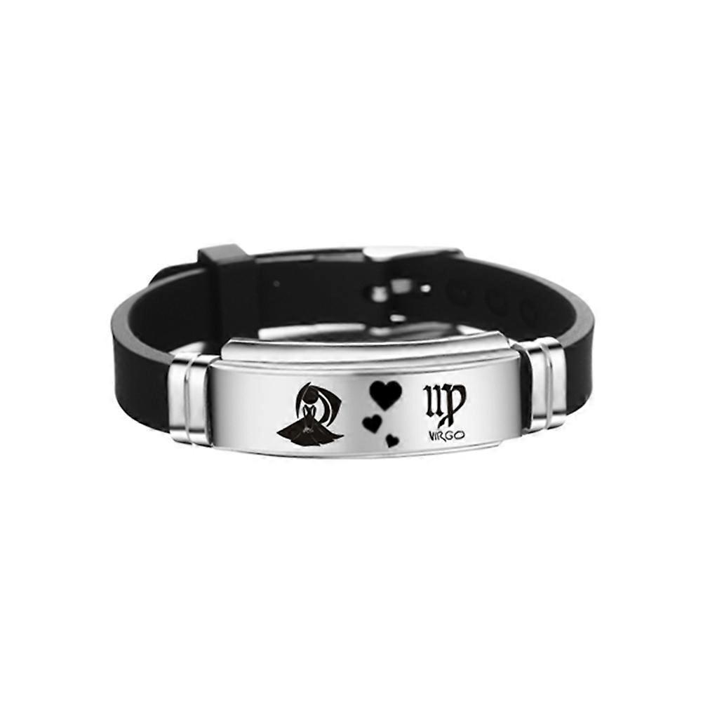 2Pcs Stainless Steel Bangle Twelve Bracelet for Couple