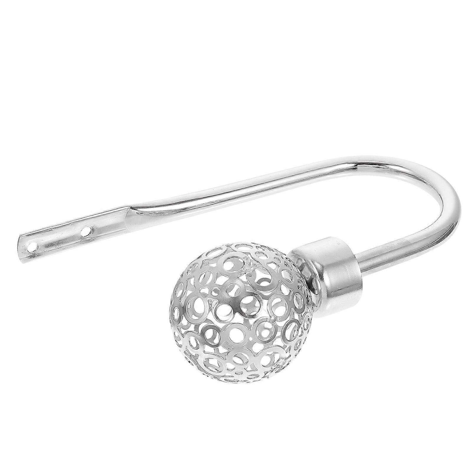 Drapery Tieback U Shaped Curtain Hook for Home Use 4Pcs Silver Set