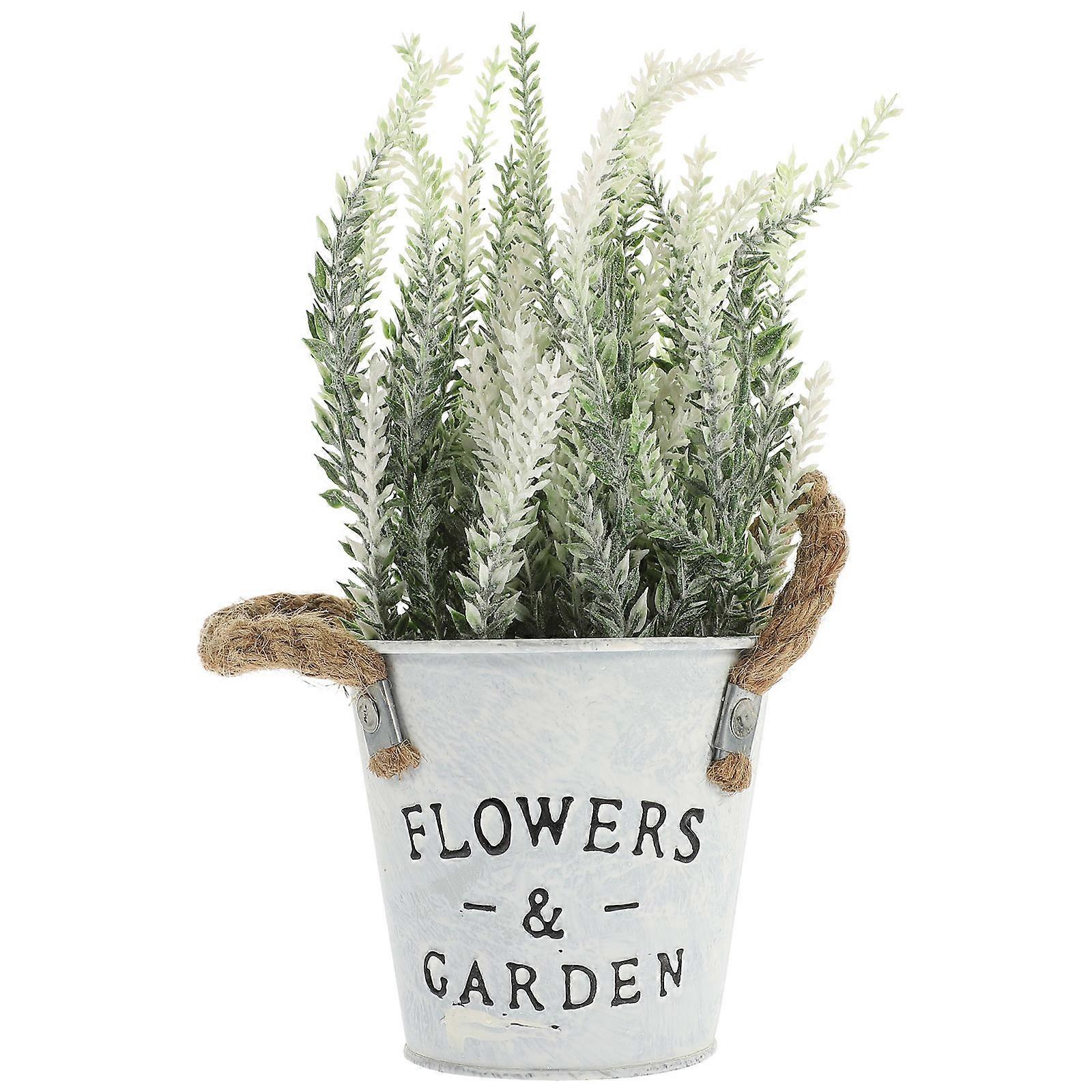 Fake Potted Plants Artificial Decor for Patio 4Pcs Set