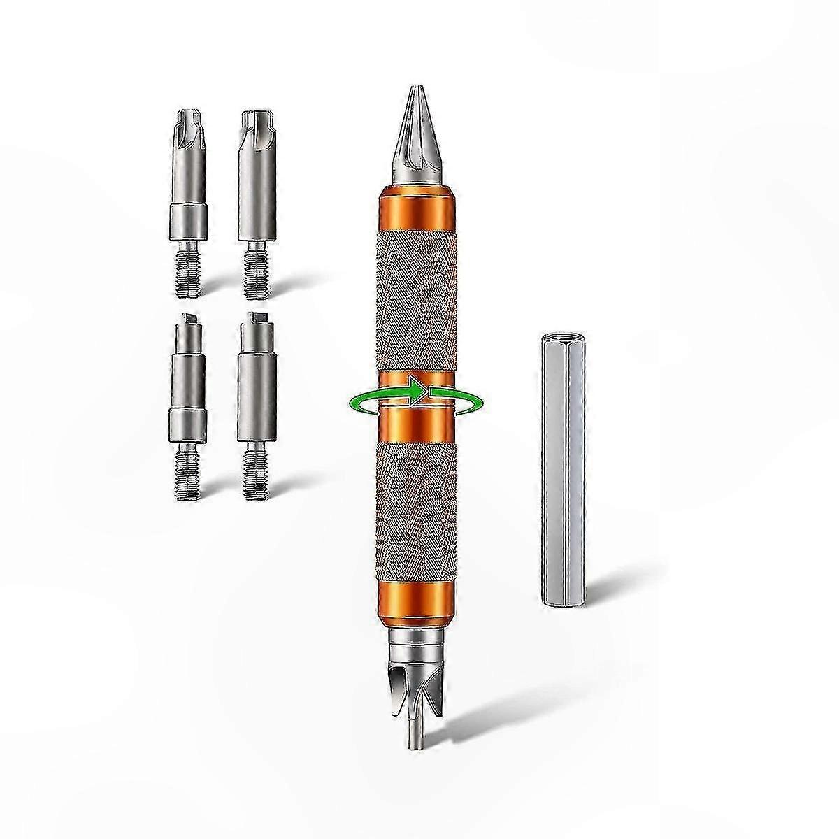 Hex Adapter Drill Multitool for Chamfering, Deburring, and Reloading Cases, Removes Crimps Efficiently.