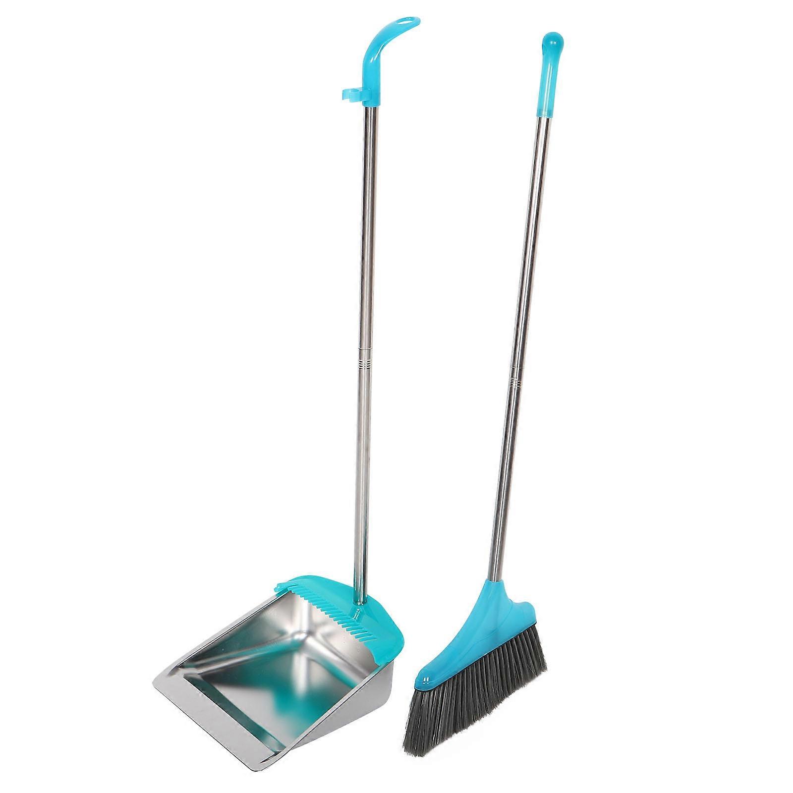 Home Cleaning Dustpan for Kitchen Use 1Set Stainless Steel Plastic