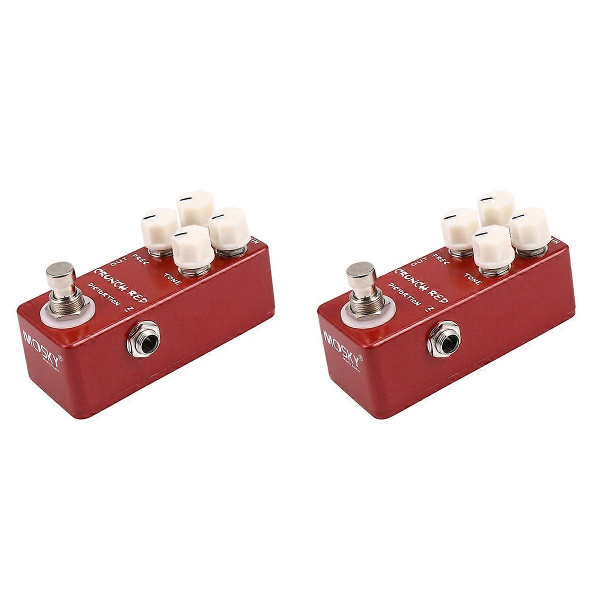  Guitar Effect Crunch Red Distortion Guitar Pedal Metal Shell