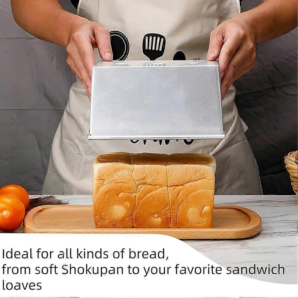 Loaf Pan with Lid, Dough Capacity Rectangular Bread Pan, Non-Stick Long Bread Pans for Homemade Bread,Pullman Loaf Pan