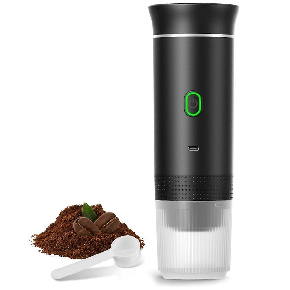 Electric Portable Espresso Coffee Machine Camping Coffee Maker Black