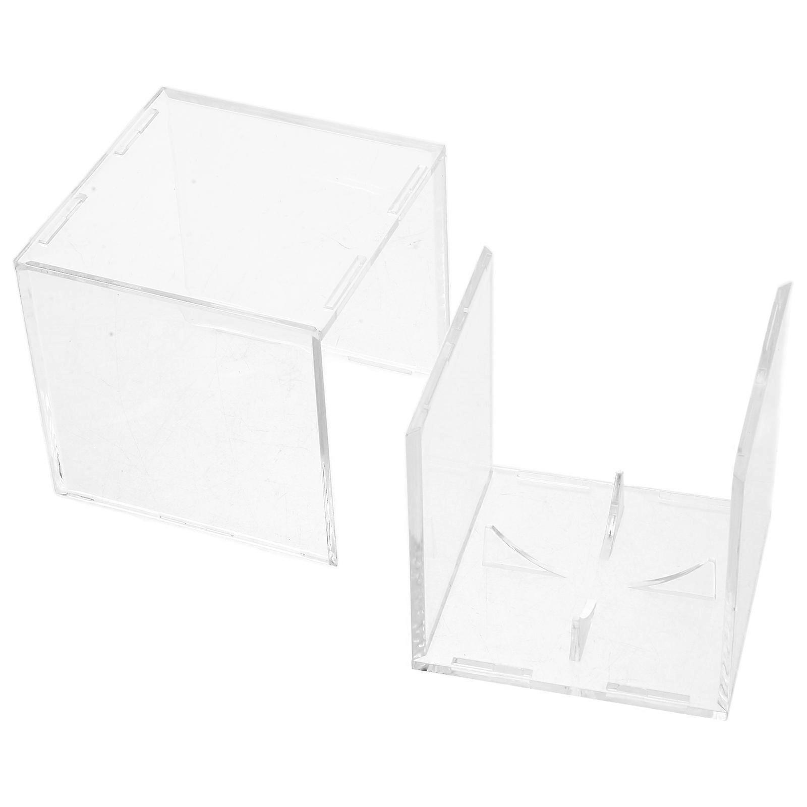Clear Baseball Holder Acrylic Display Case for Storage 5Pcs Transparent Box