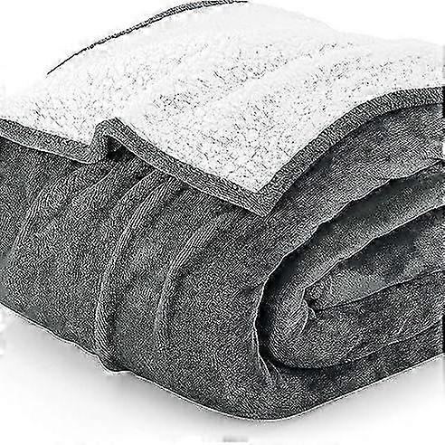 Bedding Sherpa Blanket 480gsm Thick Warm Plush Fleece Reversible Blanket For Bed, Sofa, Couch, Camping And Travel