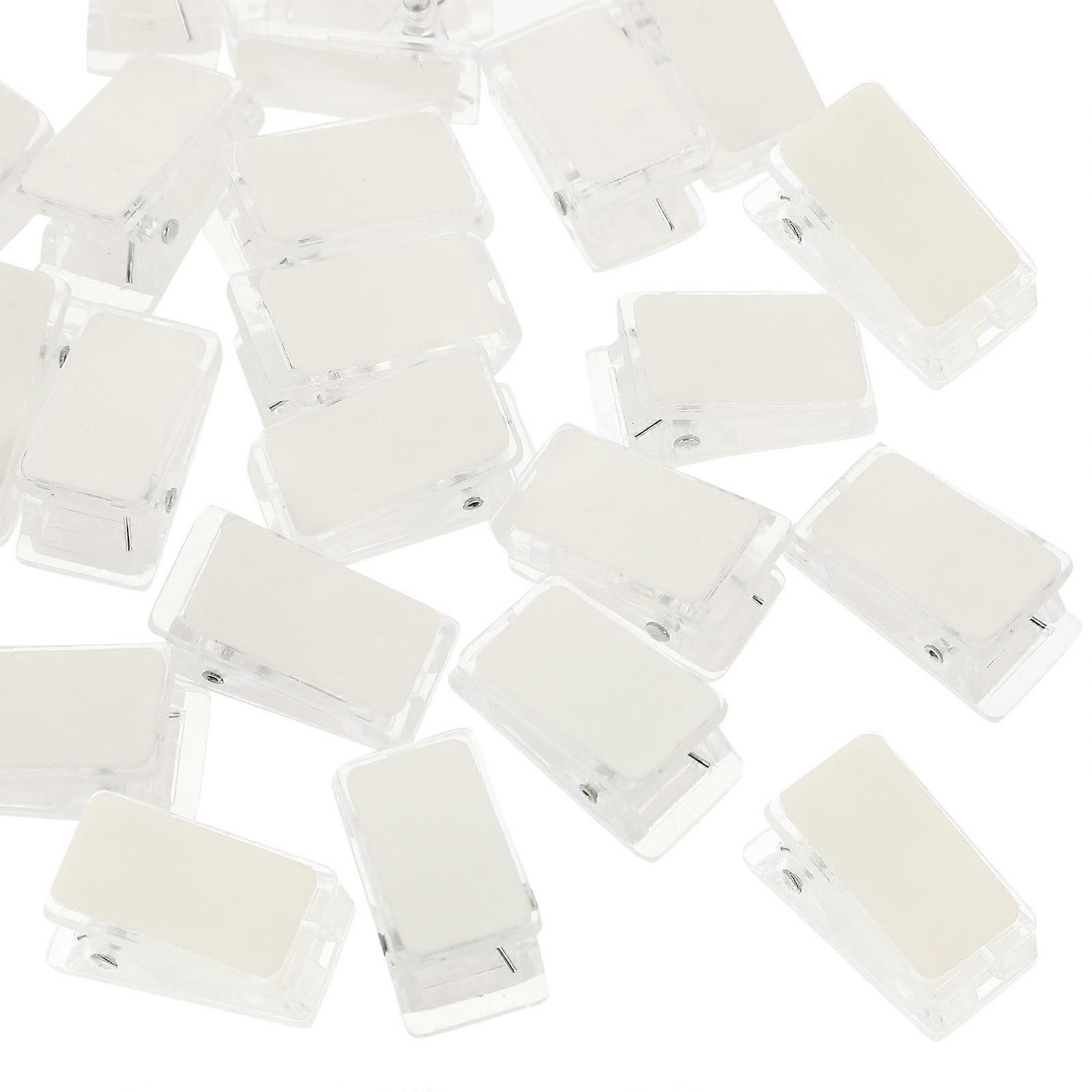 Clear Transparent Spring Clips Wall Clips Self-Adhesive 60Pcs for Decoration