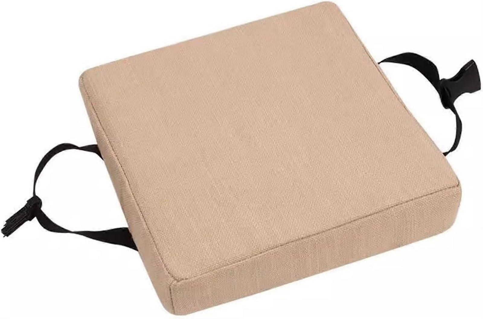 Stool Cushion Square With Ties, 12x12x3 Inch, NonSlip Bar Stool Cushion, Machine Washable Cover, Model 1777