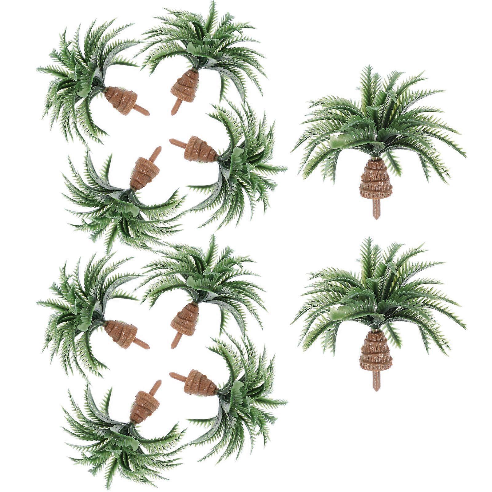 Artificial Palm Trees 50Pcs Green Plastic Construction for Decoration Model Trees