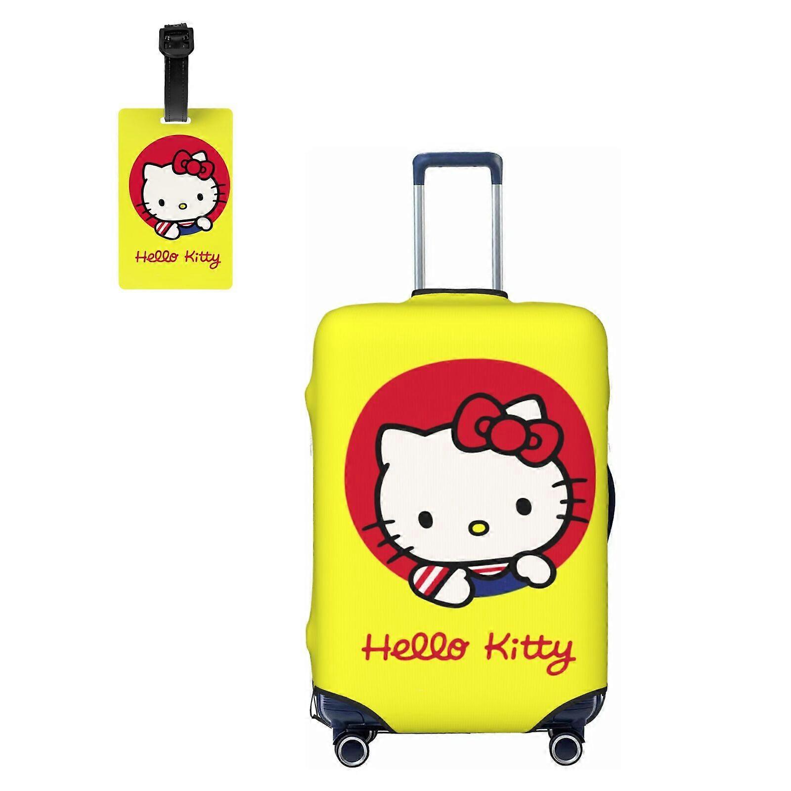 Hello Kitty Travel Suitcase Protective Cover, Washable Elastic Luggage Cover for 22"-24" Suitcase, Compatible with Most Trunk Cases, Concealed Zipper