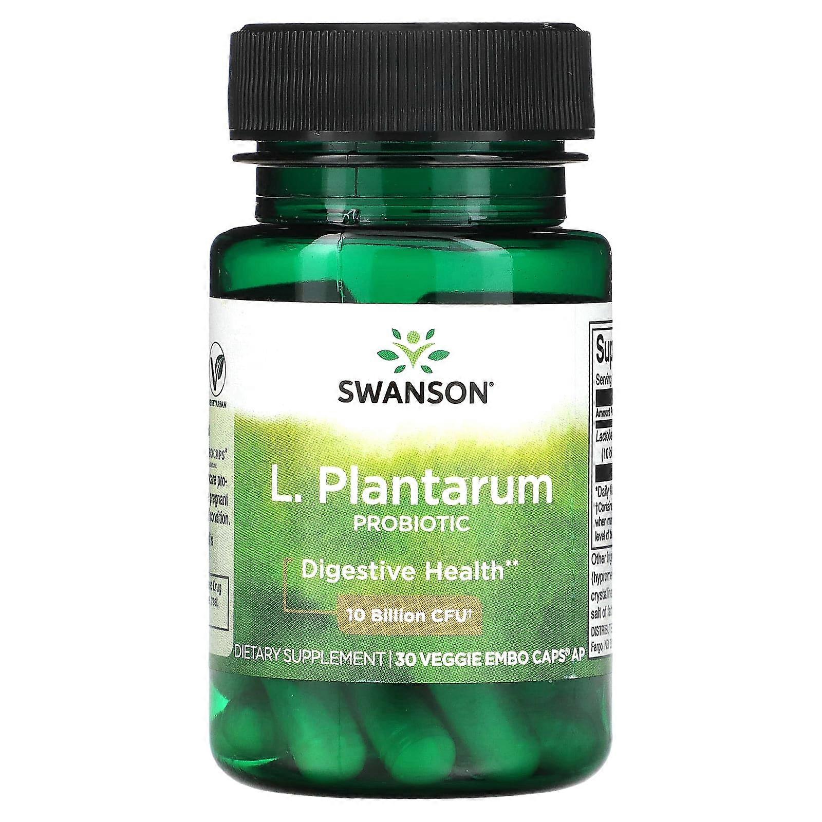 L. Plantarum Probiotic, 10 Billion CFU, 30 Veggie EMBO Caps AP