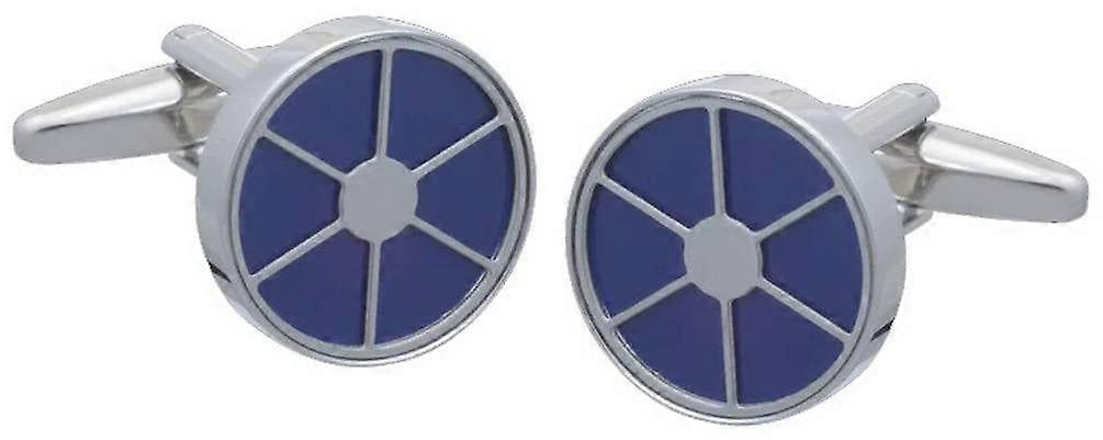 David Van Hagen Lapis Segment Cufflinks - Blue/Silver