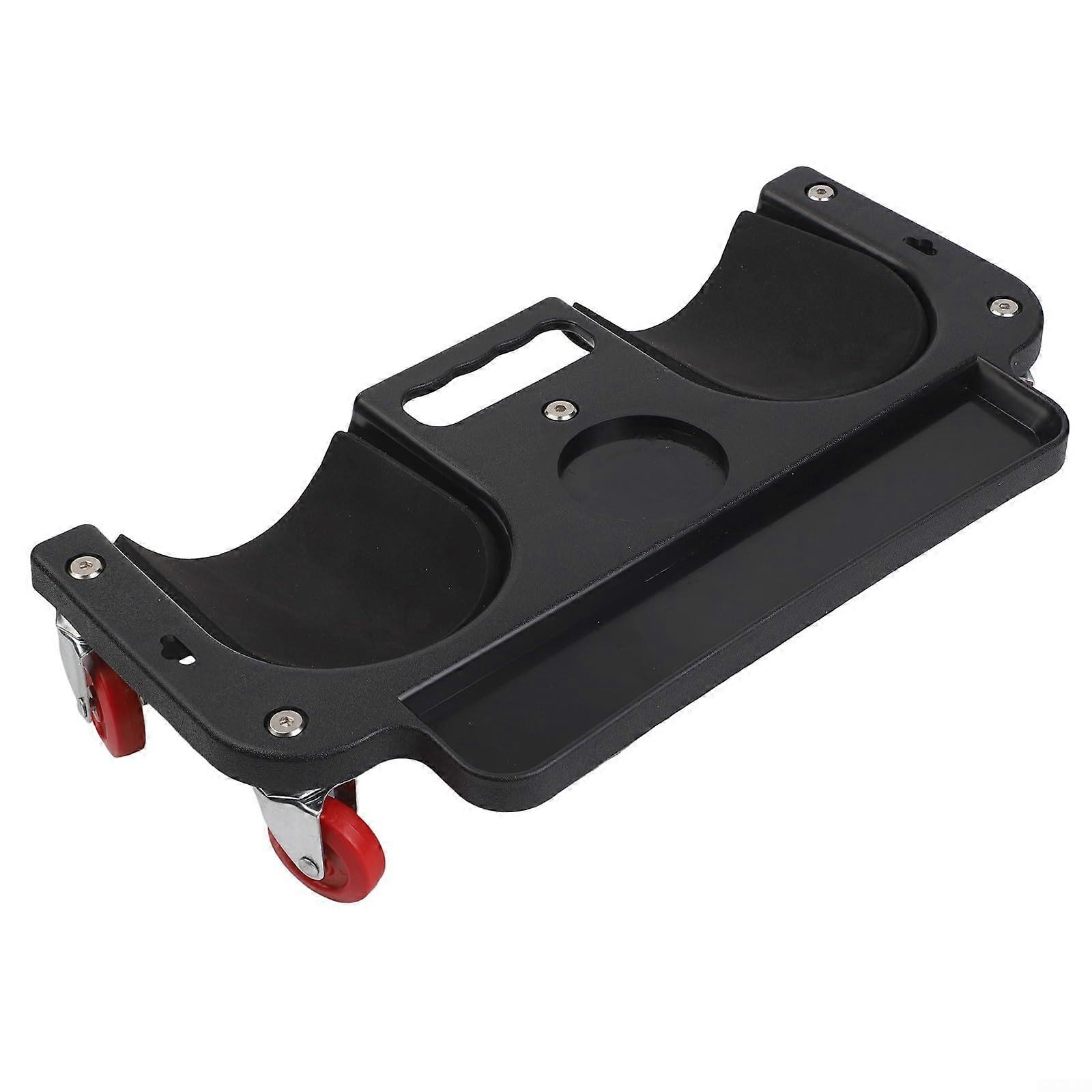 Rolling Kneeling Pad For Car  With LoadBearing Design And Rotating Wheels Cushioned Protection Black