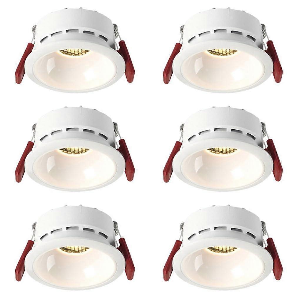 3.3 Inch LED Recessed Lighting Dimmable COB, 3 Color Temperatures Adjustable, CRI90+ White Baffle Trim 6 Pack