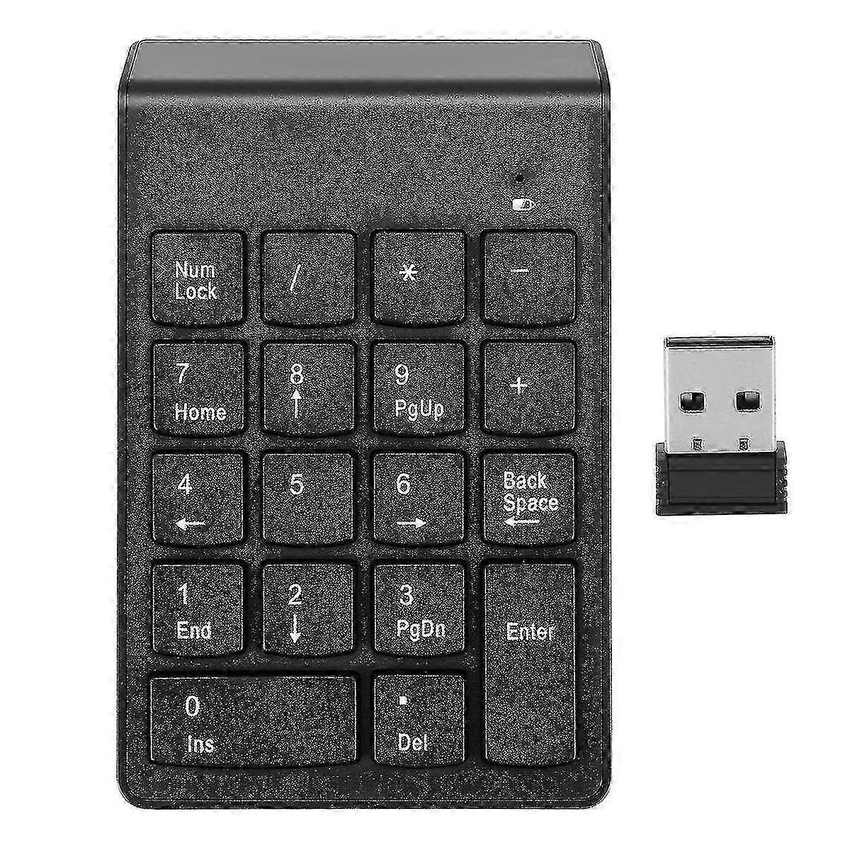 Wireless Numeric Keypad 18 Numpad With 2.4g Mini Usb Receiver Number Pad For Laptop Notebook, Deskt 25-26s